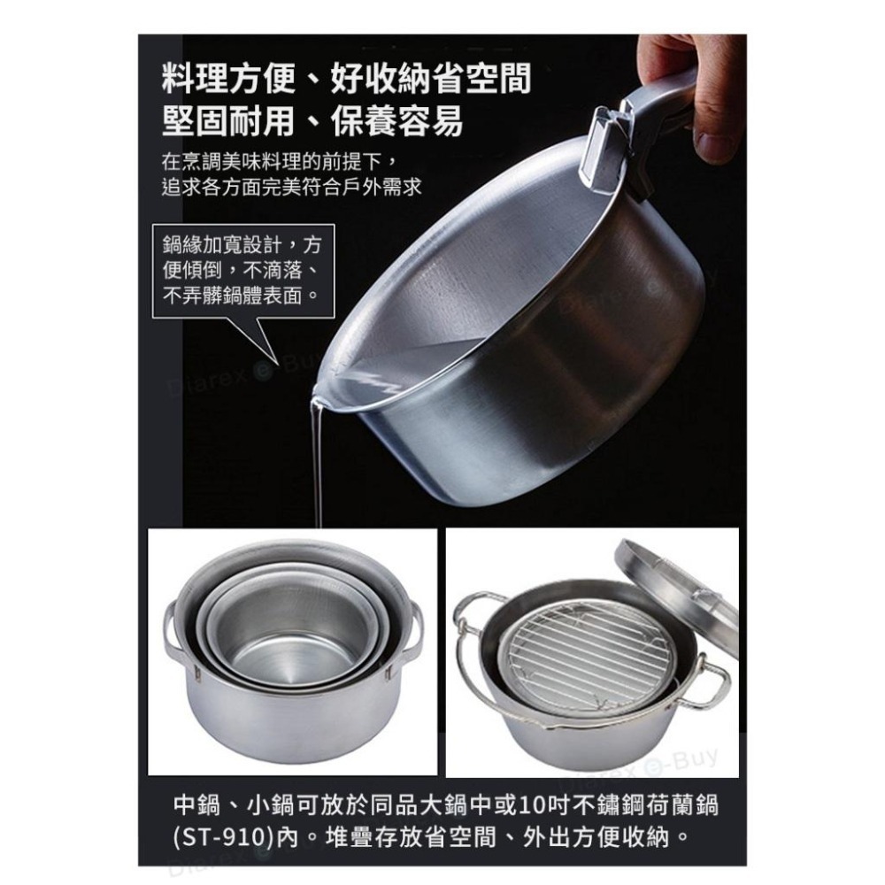 日本 SOTO   戶外不銹鋼鍋具8件組 ST-950-細節圖5