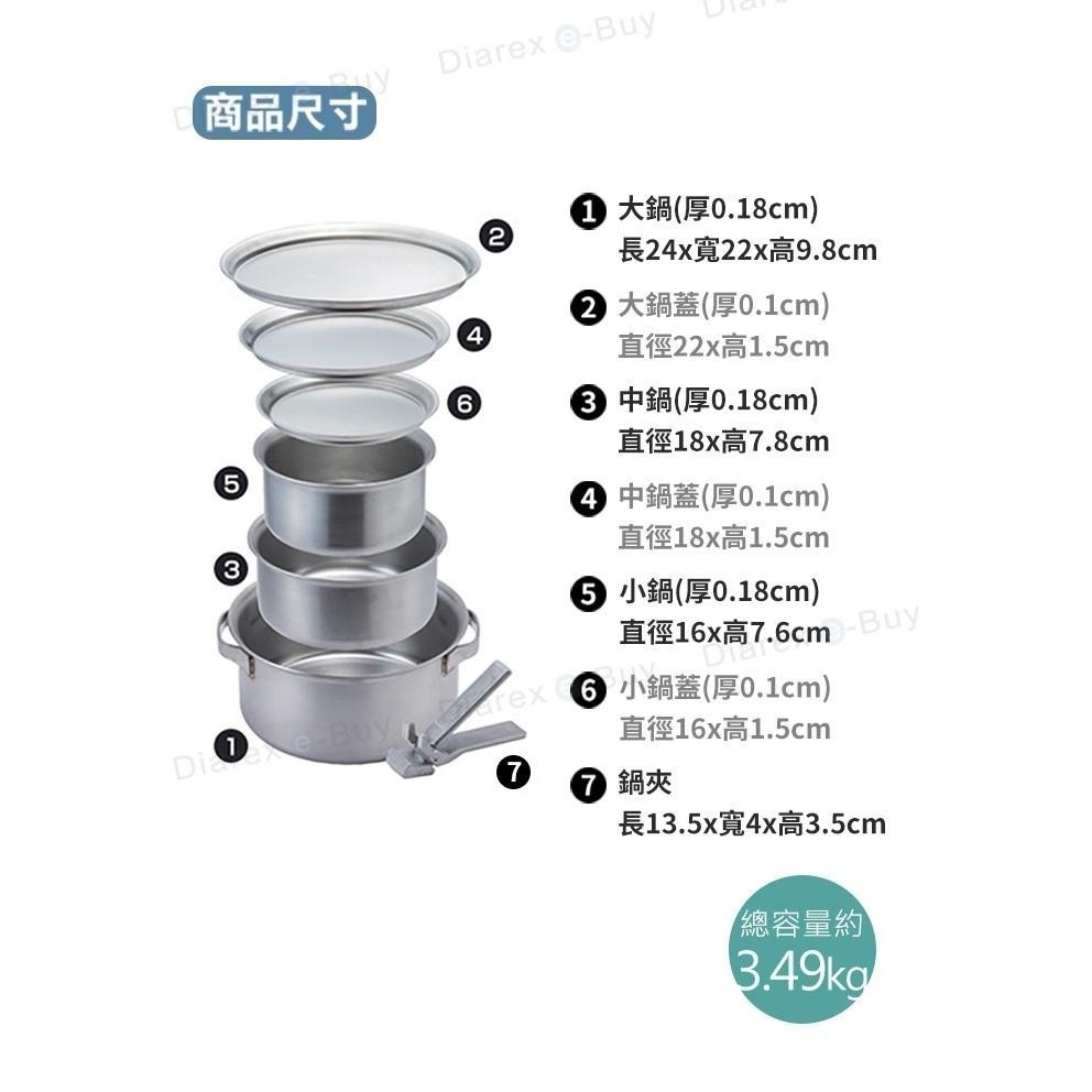 日本 SOTO   戶外不銹鋼鍋具8件組 ST-950-細節圖8
