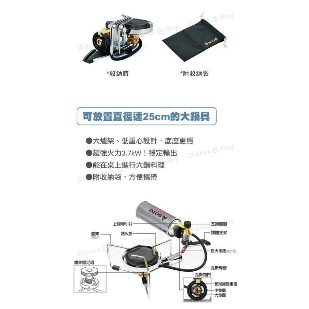 日本 SOTO   平穩型輕便休閒爐 ST-301-細節圖4