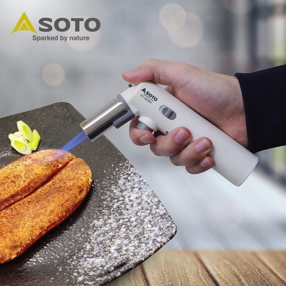 日本SOTO 填充型炙燒噴槍 KC-402WHEXP  日本製造瓦斯噴槍 / 單手用/附底座-細節圖2