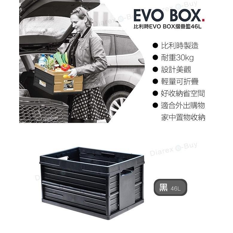 比利時EVOBOX摺疊收納籃46L -黑色-細節圖2
