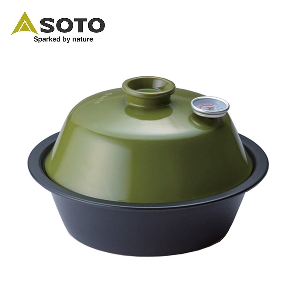 日本SOTO 陶瓷煙燻烤爐 / 煙燻鍋 【內附溫度計】Don ST-127 （藍色/紅色/綠色）-規格圖8