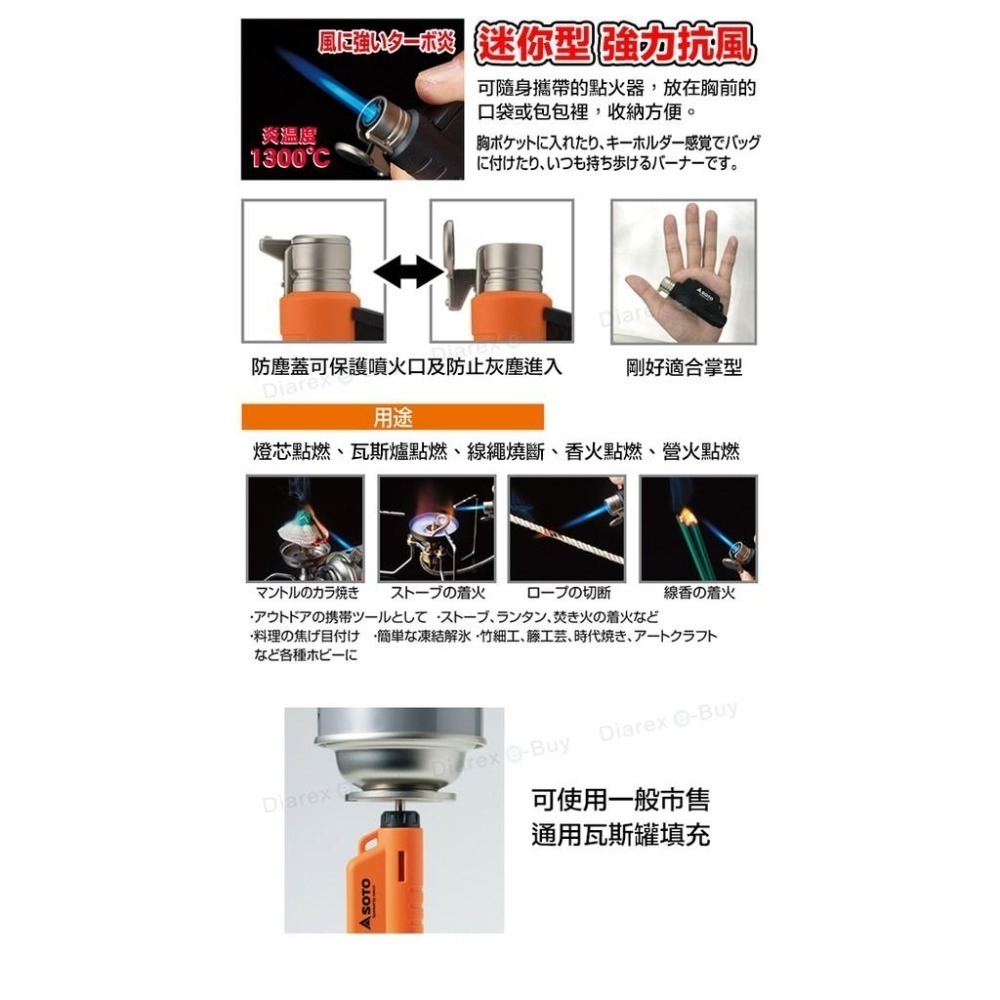 日本SOTO I型填充式迷你點火器(三色) ST-485-細節圖4