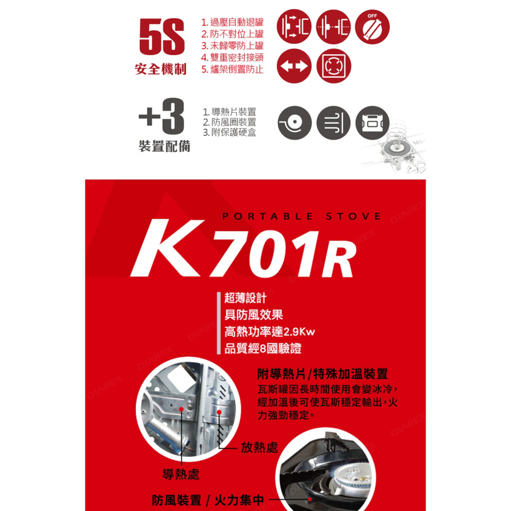 妙管家 優質休閒爐 (附收納硬盒) K701R-細節圖4