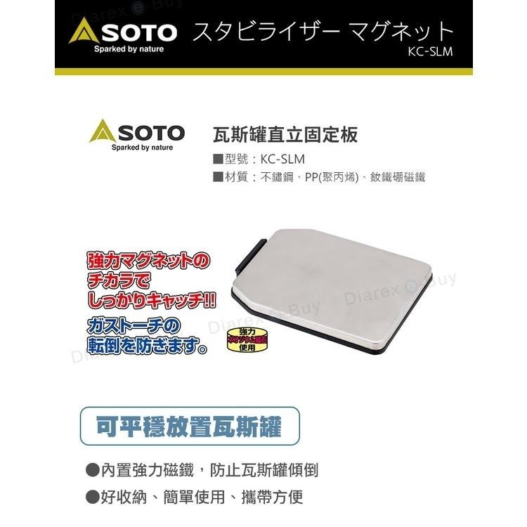 日本SOTO　磁吸式瓦斯罐直立固定板 KC-SLM-細節圖3