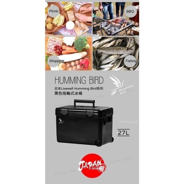 【Livewell】日製可肩背/手提拖輪式保冷冰桶27L(黑) 戶外露營野餐保冷箱 釣魚冰箱 烤肉冰桶 保冷行動冰箱-細節圖2