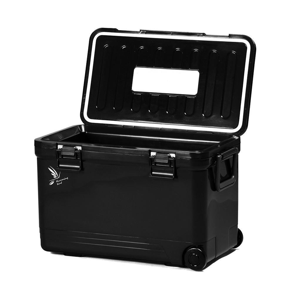 【Livewell】日製可肩背/手提拖輪式保冷冰桶27L(黑) 戶外露營野餐保冷箱 釣魚冰箱 烤肉冰桶 保冷行動冰箱-細節圖8