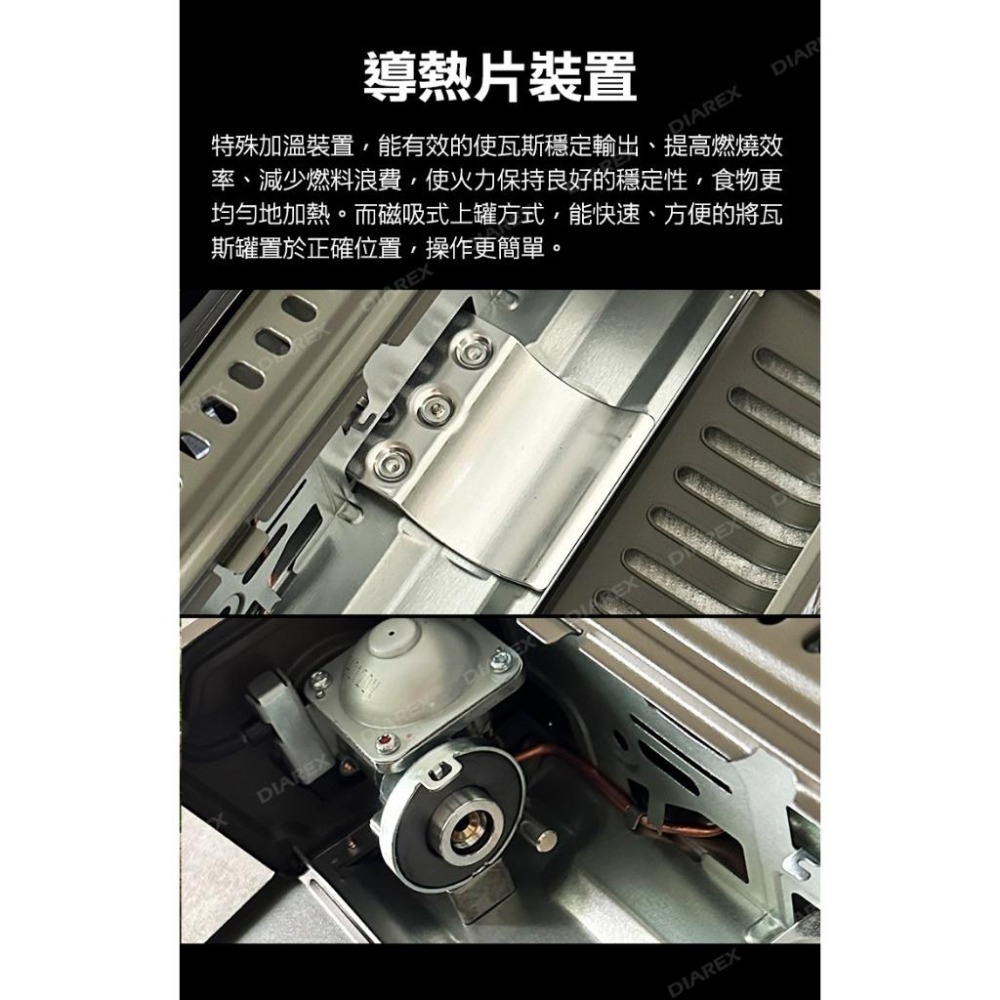 Pro Kamping 領航家 4.1kW TANK卡式爐 2024升級版X4100II 附軍綠質感硬盒 防風單口爐-細節圖8