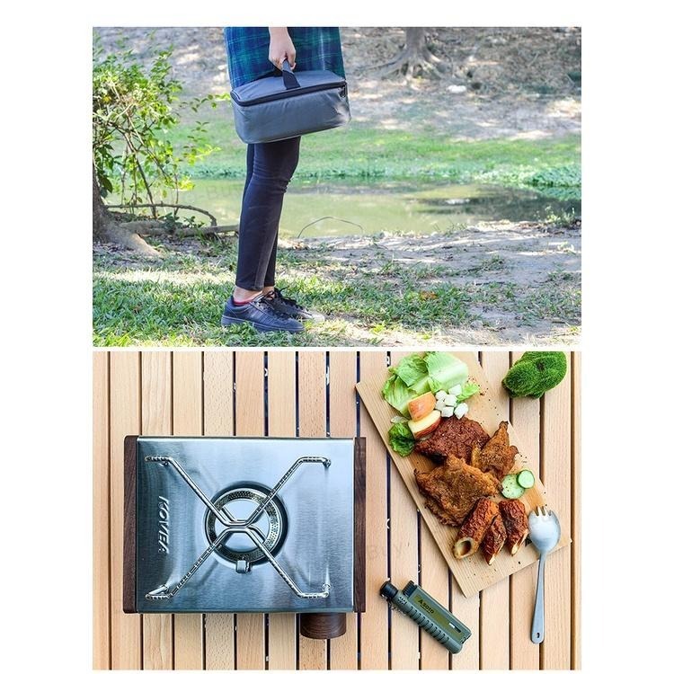 韓國KOVEA CUBE迷你卡式爐超值全配組 (含復古美型戶外瓦斯爐 胡桃木側板 木旋鈕 收納袋)-細節圖9