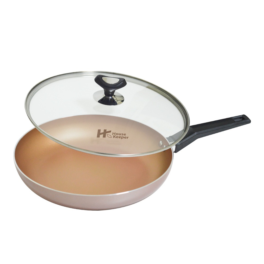 【7-ELEVEN 門市團購】妙管家 輕量黃金不沾平底鍋 32cm (含鍋蓋) 不沾鍋 不沾 平底鍋 料理鍋 鍋具-細節圖4