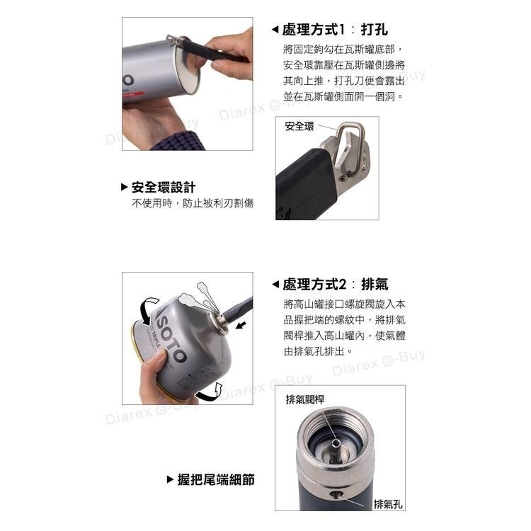 日本SOTO 兩用瓦斯罐處理器ST-770  開孔器 洩壓器-細節圖4