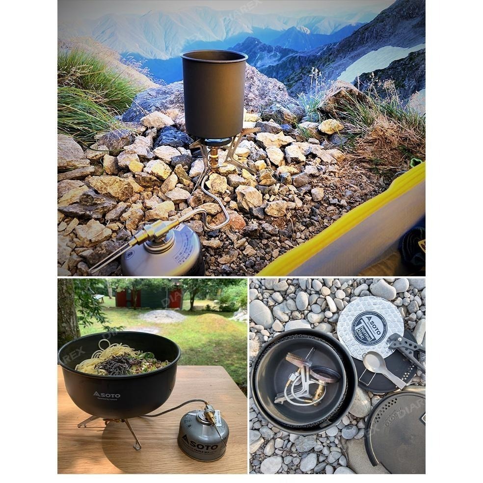 日本SOTO 穩壓防風分離式登山爐/蜘蛛爐 SOD-331 大火力高山爐 輕量防風抗低溫攻頂爐 可收折野營爐頭-細節圖6