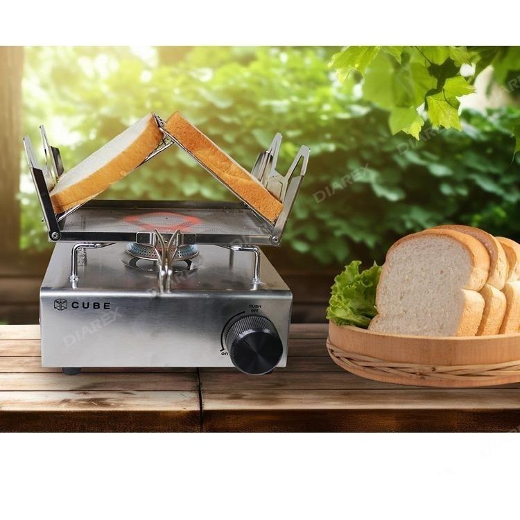 Pro Kamping領航家 304不鏽鋼山形/方形兩用摺疊烤網 戶外露營烤麵包架-細節圖5