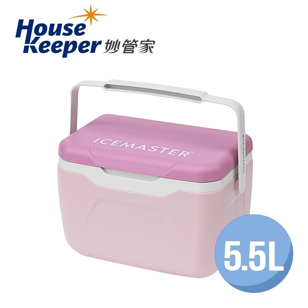 妙管家 ICEMASTER手提式保冰桶5.5L(山茶橘/珍珠白/北歐藍/櫻花粉) 附冰磚 戶外保冷箱 露營野餐烤肉冰桶-規格圖9