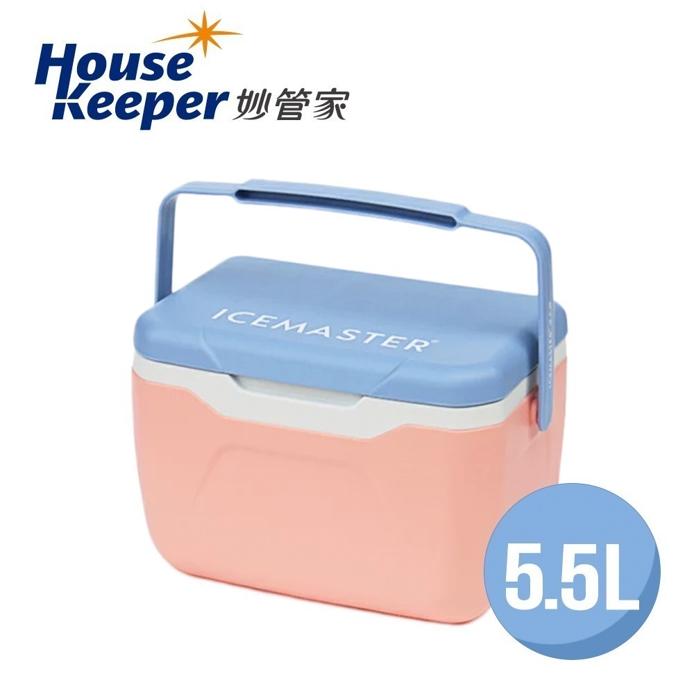 妙管家 ICEMASTER手提式保冰桶5.5L(山茶橘/珍珠白/北歐藍/櫻花粉) 附冰磚 戶外保冷箱 露營野餐烤肉冰桶-規格圖9