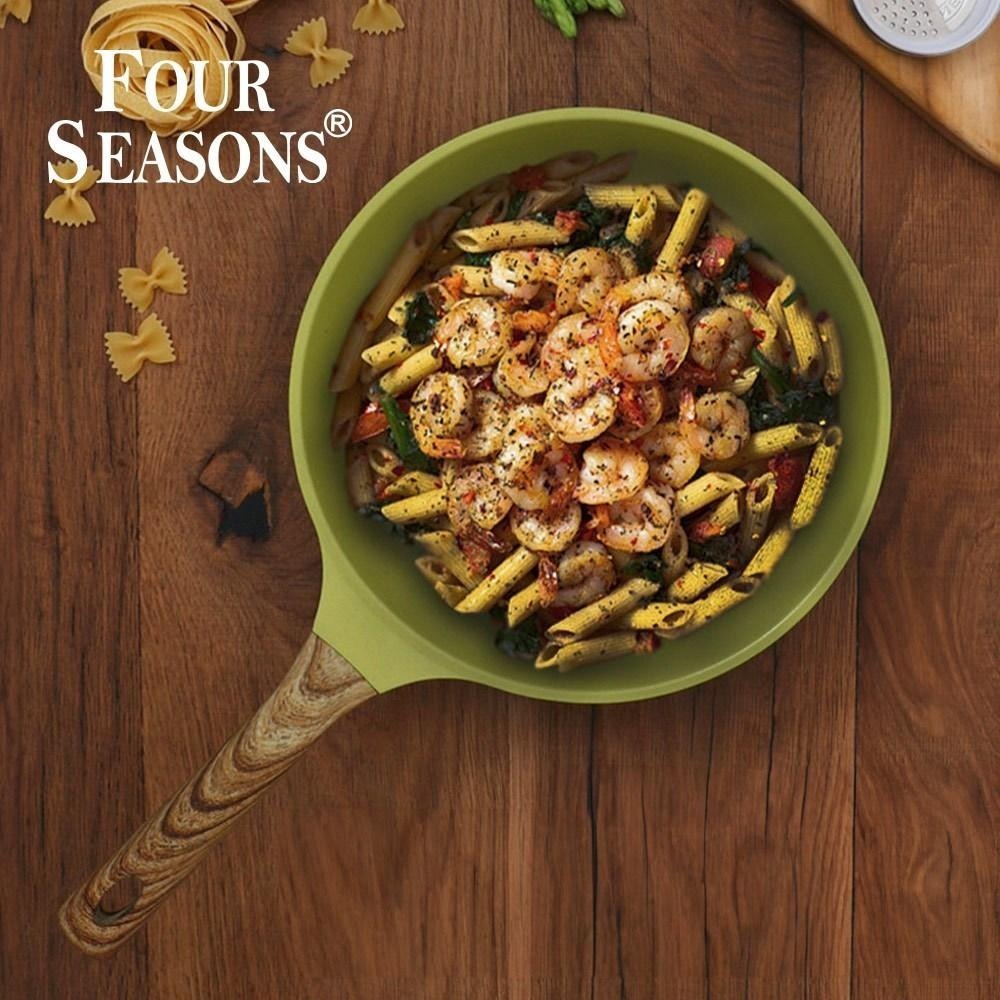 韓國FourSeason 28cm/30cm 四季橄欖綠平煎鍋(IH)-細節圖2