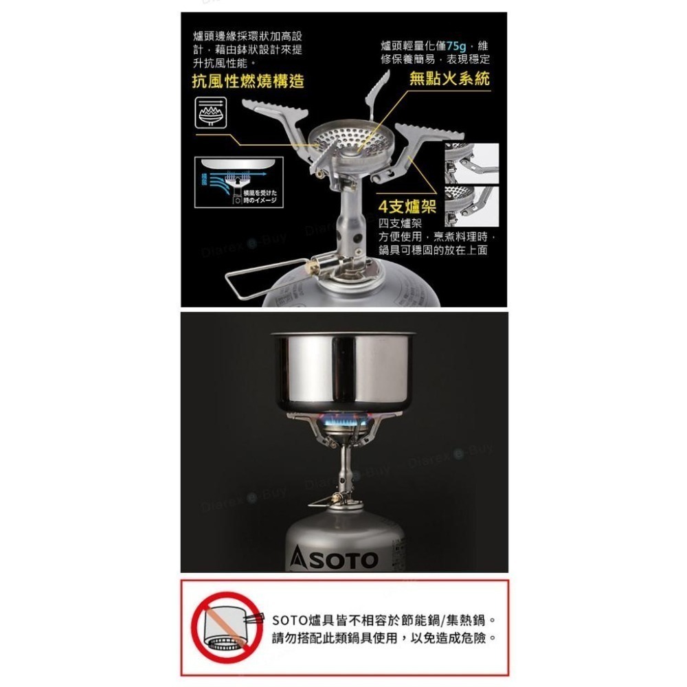日本SOTO 輕量化登山爐 OD-1NV 無點火器 攻頂爐 高山爐-細節圖6