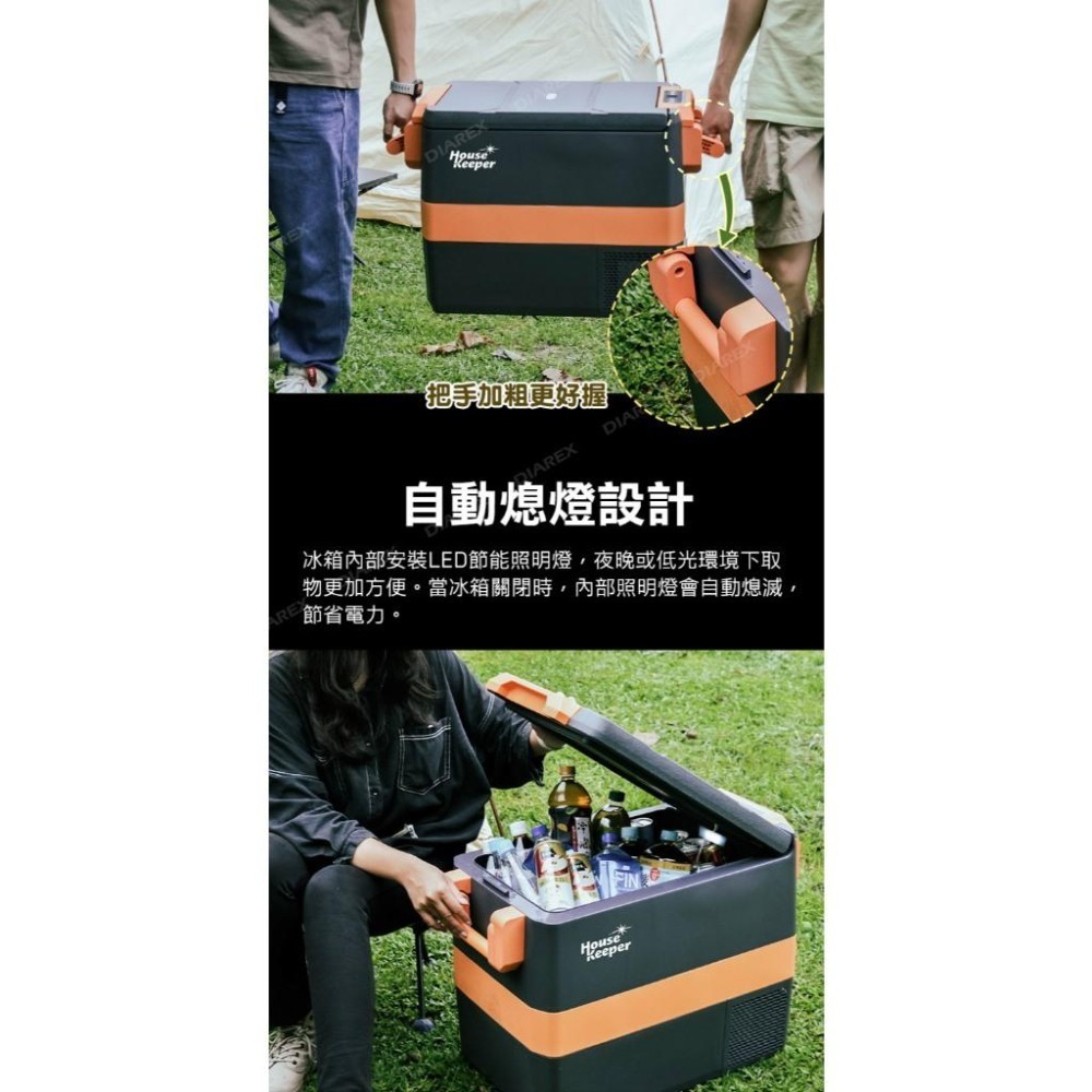 妙管家 車用行動冰箱40L HKRG-T40A (露營移動式冰箱 可控溫 壓縮機製冷 車宿 野營)-細節圖6