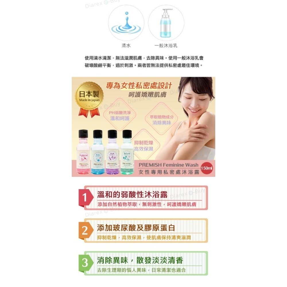 Premish 私密清潔沐浴露150ml 四罐組 (粉嫩肌膚/溫和香氛/細緻Q彈/清爽舒適)★買4送4限同規格★-細節圖4