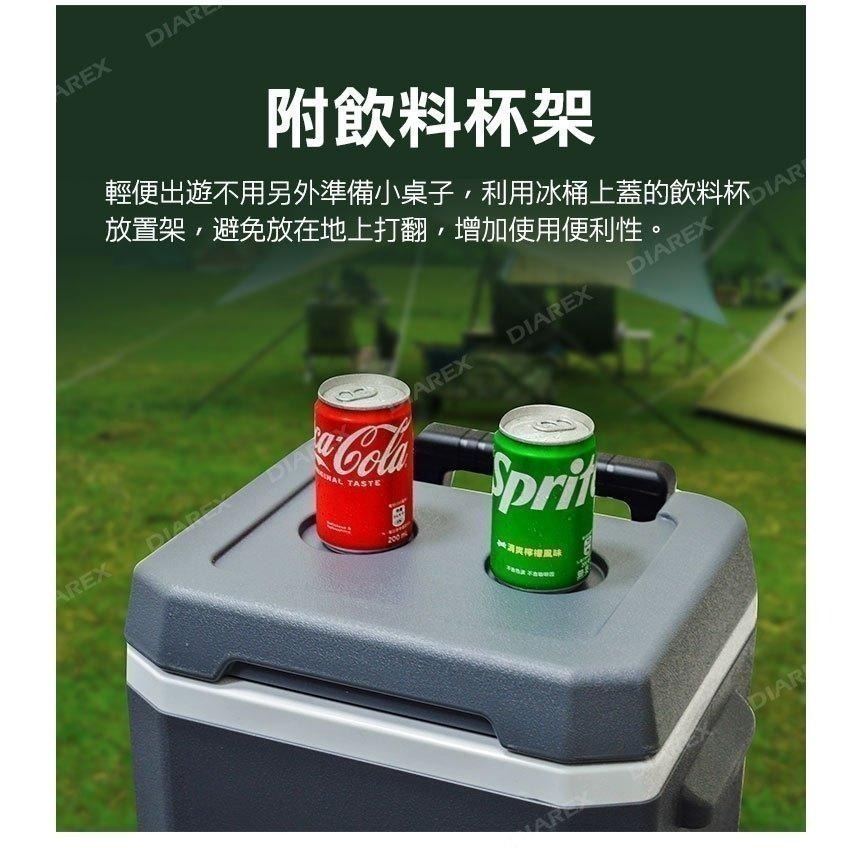妙管家 伸縮拉桿式拖輪保冷冰桶18L(奶茶色/鐵灰色) 戶外露營野餐發泡保冷箱 釣魚冰箱 烤肉冰桶 攜帶式行動冰箱-細節圖7