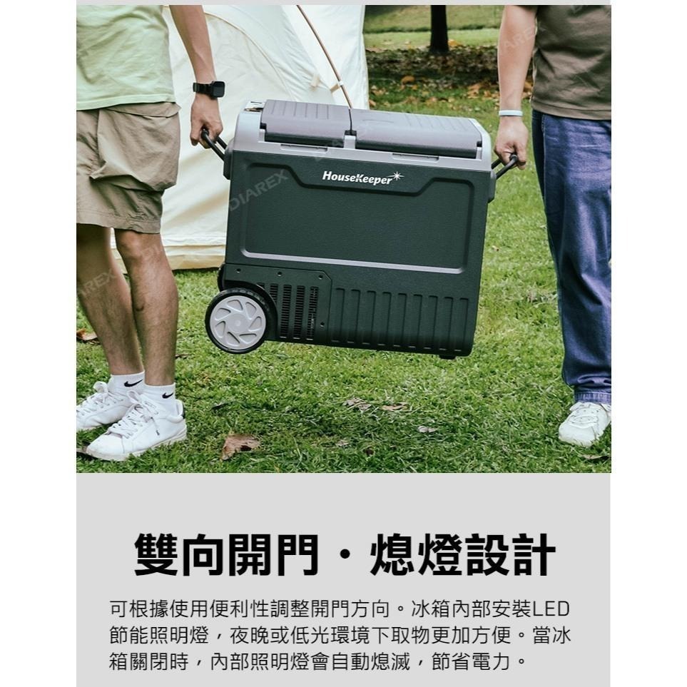 妙管家 雙門雙溫控行動冰箱 55L HKRG-T3055 (露營冰箱 移動式雙槽冰箱 車用冰箱 野營)-細節圖6