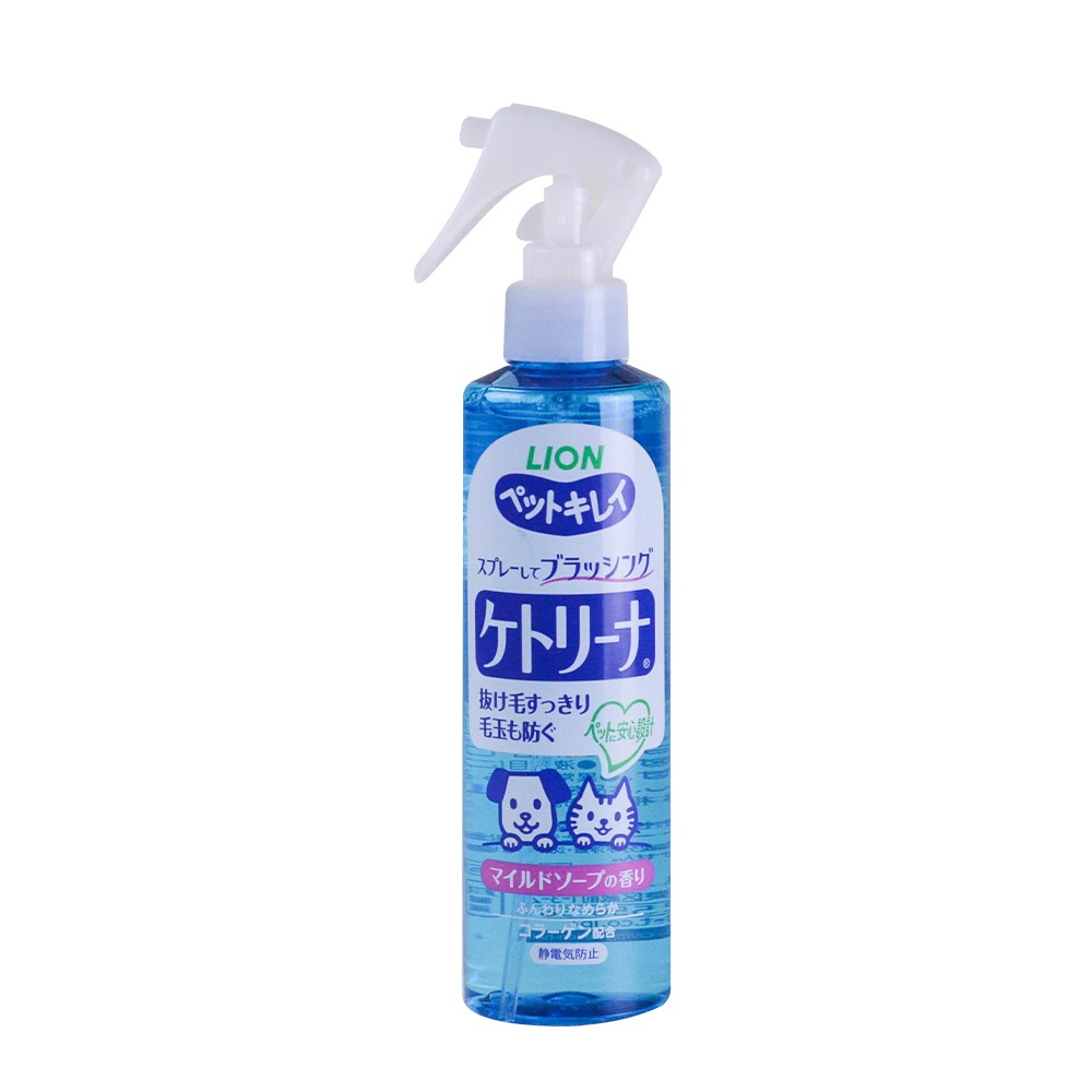 日本LION PET綺麗系列 犬貓梳毛噴霧 200ml (嬰兒粉香/溫和香皂/舒緩草本)-規格圖5