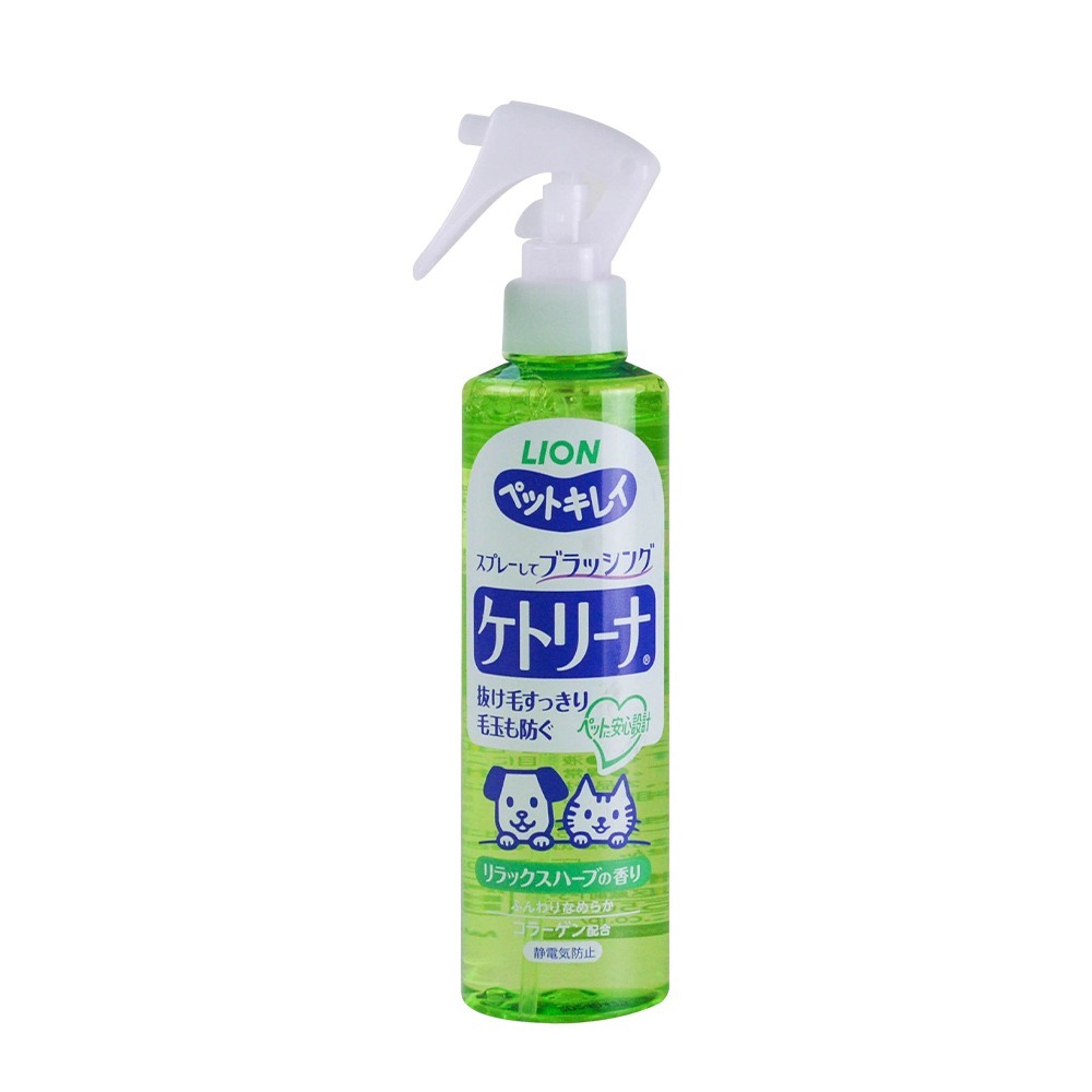 日本LION PET綺麗系列 犬貓梳毛噴霧 200ml (嬰兒粉香/溫和香皂/舒緩草本)-規格圖3