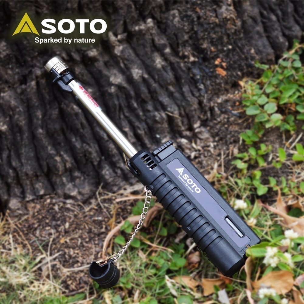 日本SOTO 伸縮防風點火器(黑色) ST-480CBKEXP 填充式打火機 附防塵蓋 露營 野營-細節圖9