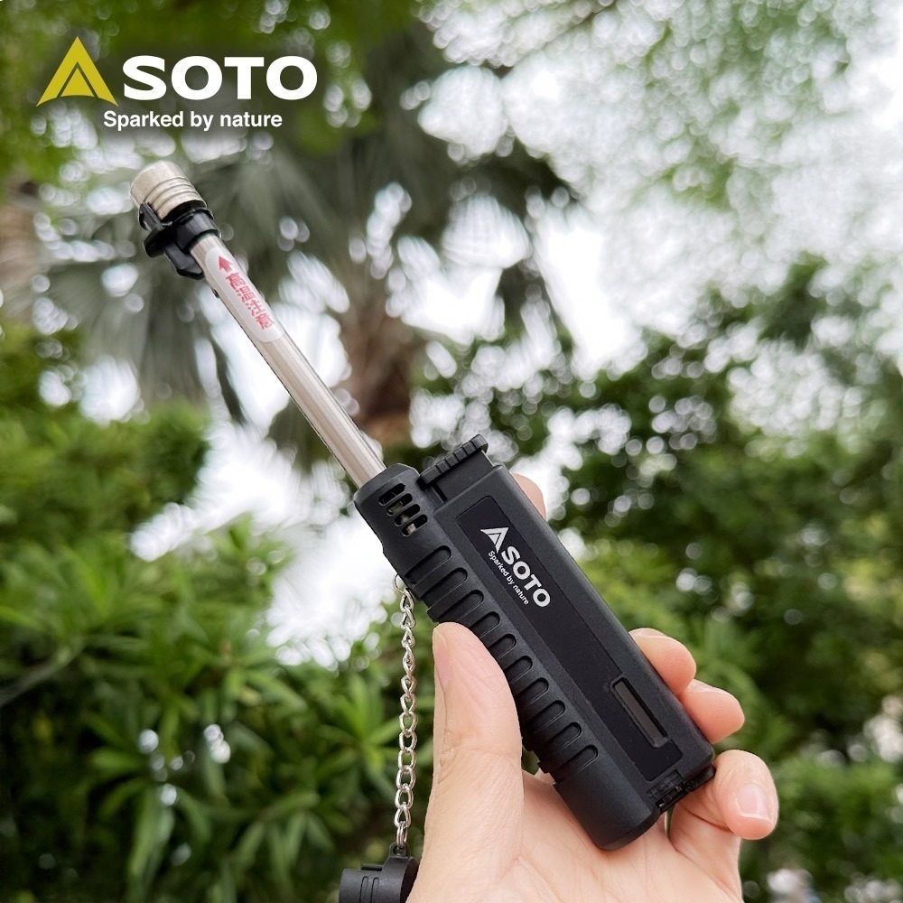 日本SOTO 伸縮防風點火器(黑色) ST-480CBKEXP 填充式打火機 附防塵蓋 露營 野營-規格圖1
