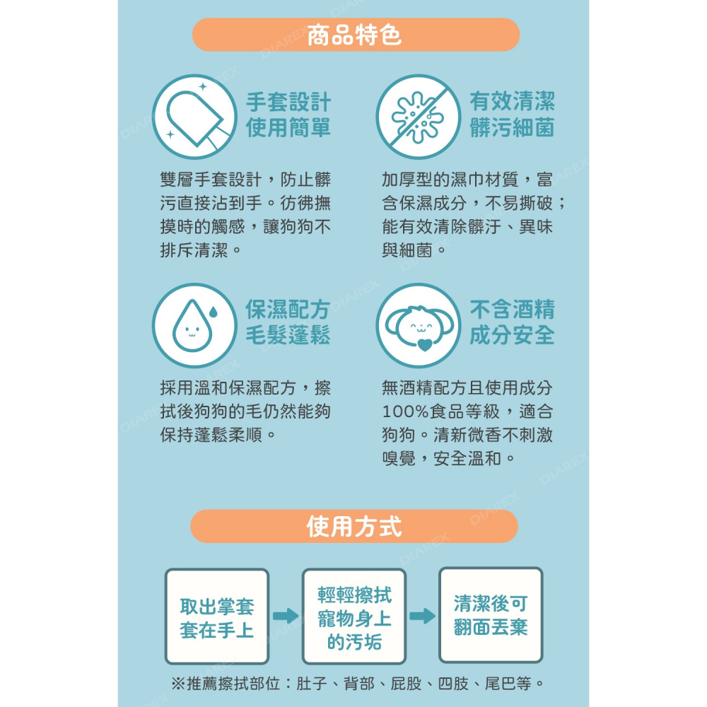日本LION PET綺麗系列 犬用梳毛掌套(15枚)-細節圖4