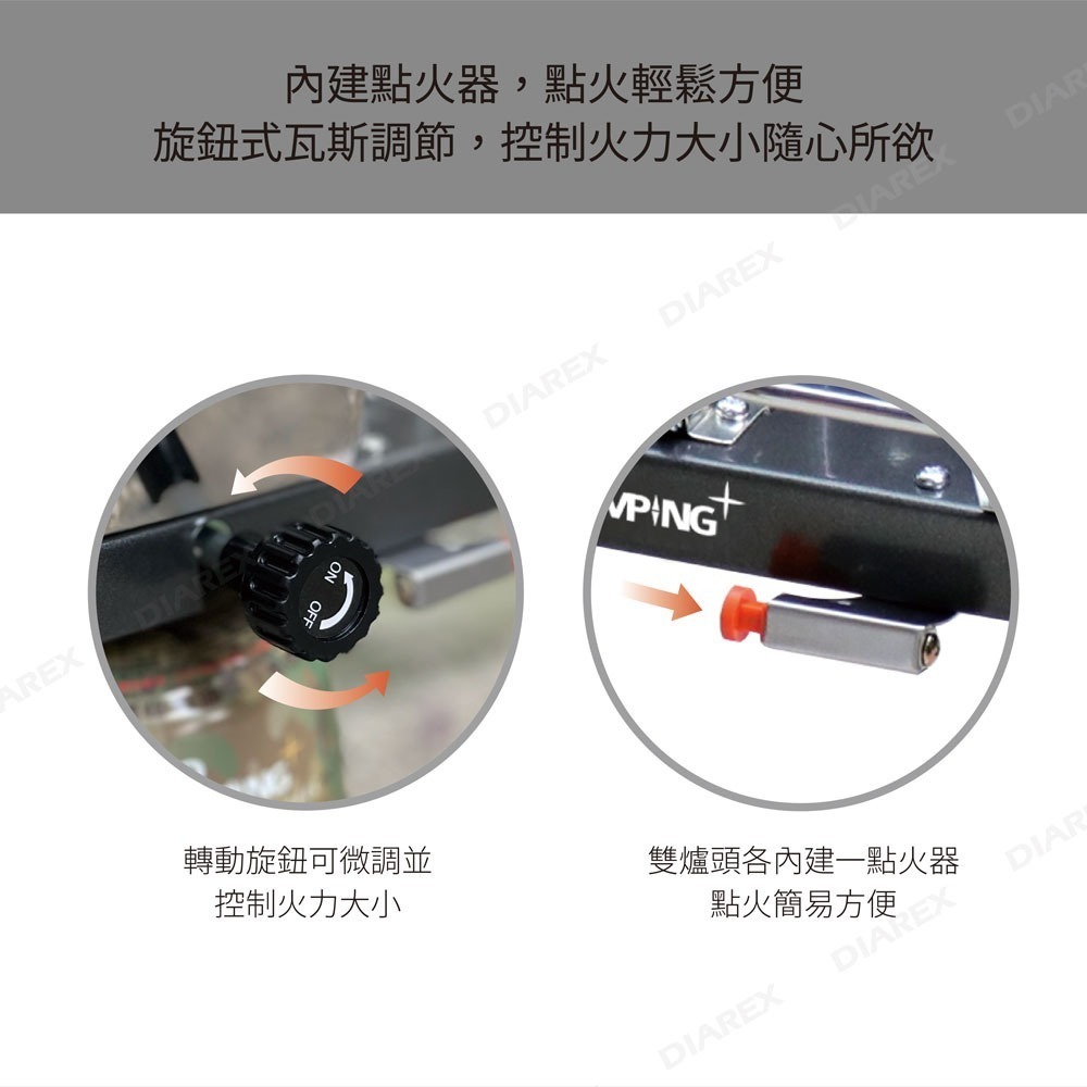 Pro Kamping 領航家 2.8kW戶外輕量薄型雙口爐 PKTB-2500 (附收納袋) 高山瓦斯爐-細節圖6