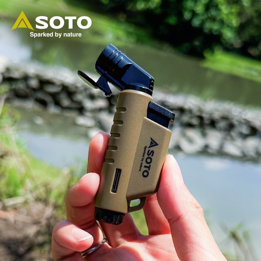 日本SOTO L型填充式掌中點火器(月球灰/土狼棕) ST-486限定系列 露營填充式打火機-規格圖11