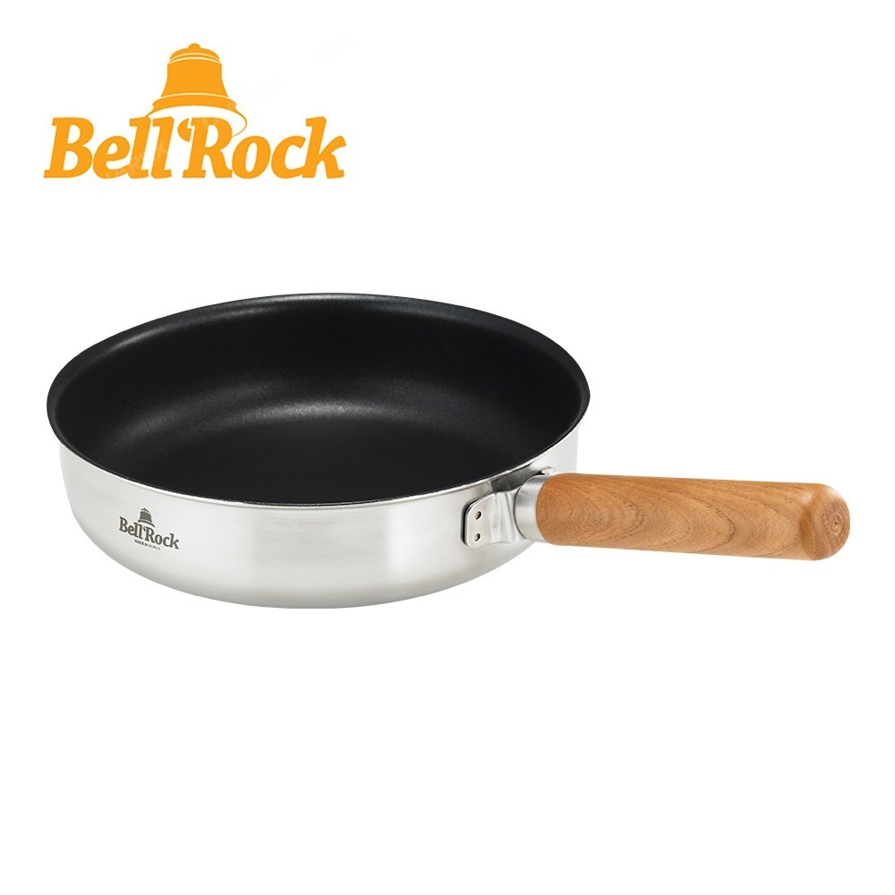 韓國 Bell Rock 複合金不鏽鋼不沾平底鍋 24cm (附防潑水收納袋) 可拆式手把 不沾煎鍋-細節圖3