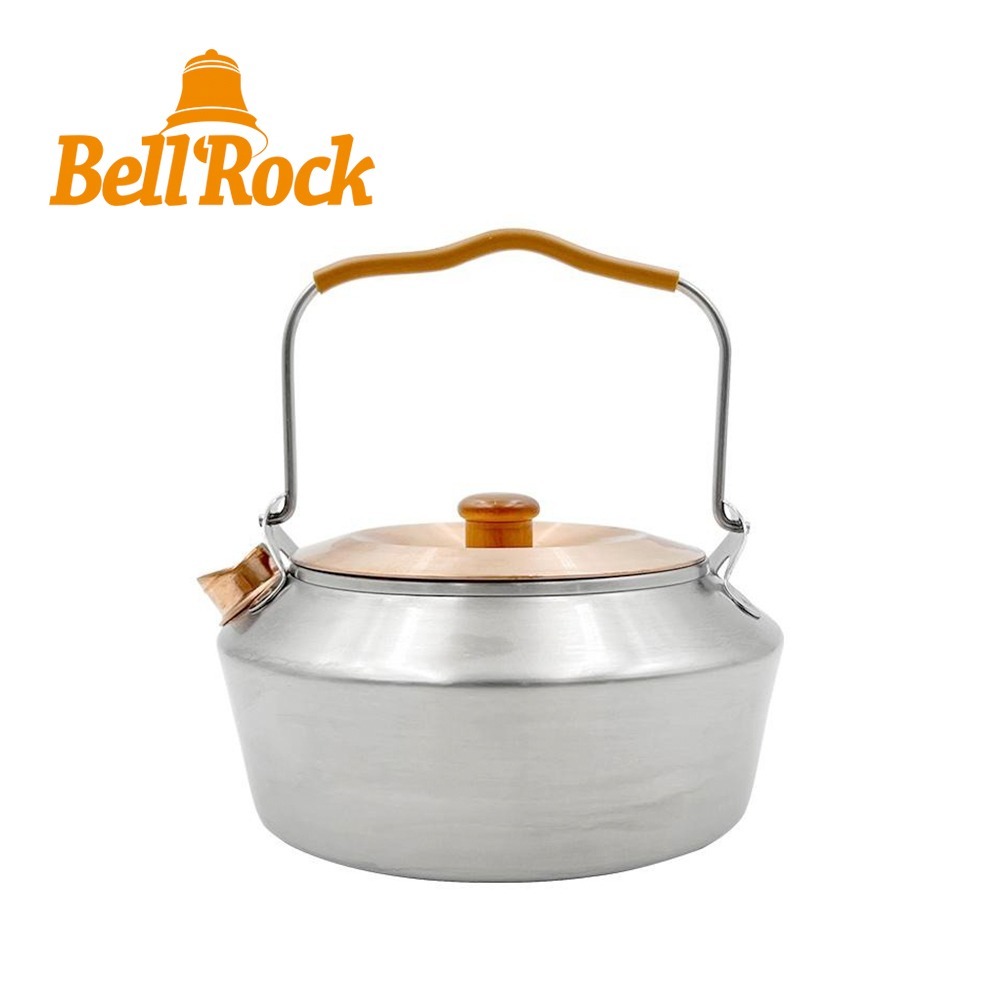 韓國 Bell Rock 304不鏽鋼攜帶式茶壺 0.6L(附收納袋) 黃銅壺蓋壺嘴 戶外茶壺 煮水壺 燒水壺 露營壺-細節圖10