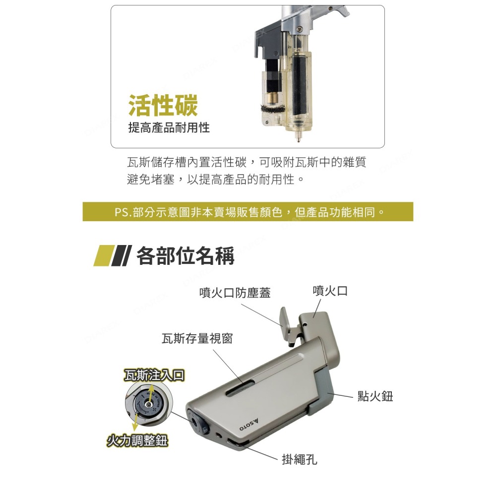 日本SOTO 金屬棕L型填充式迷你點火器 ST-489TB 掌中型打火機 可填充 附防塵蓋 露營 野營-細節圖6