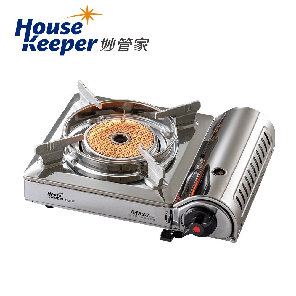 妙管家 紅外線不銹鋼瓦斯爐/卡式爐 M533 附收納硬盒 露營攜便/防風爐 居家備用爐-細節圖8
