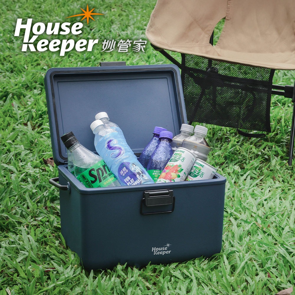 妙管家 46L+12L拖輪冰桶組 HKI-4612DBU 可堆疊收納 拉桿保冰桶 保冷 保溫 戶外 釣魚 露營 野營-細節圖2