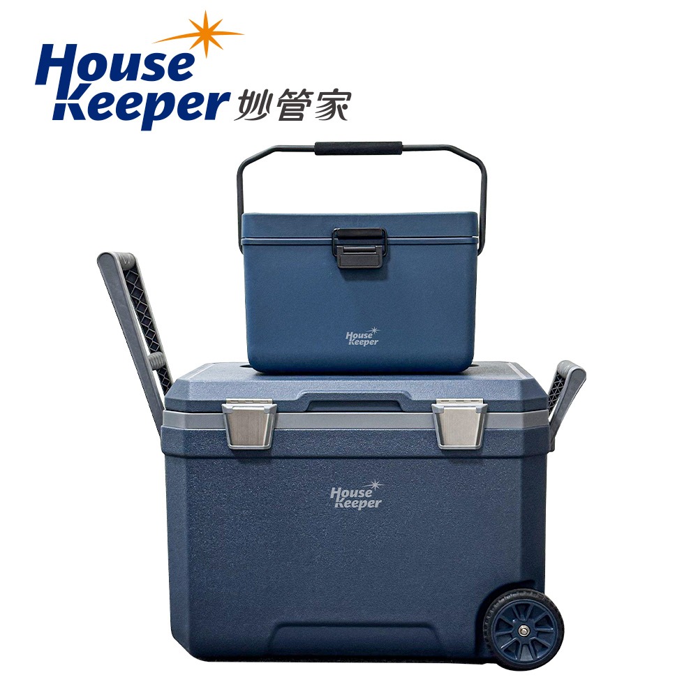 妙管家 46L+12L拖輪冰桶組 HKI-4612DBU 可堆疊收納 拉桿保冰桶 保冷 保溫 戶外 釣魚 露營 野營-細節圖6