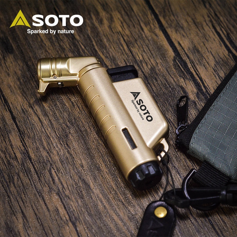日本SOTO L型填充式掌中點火器(星燦銀/月耀金) ST-A486限定系列 填充式打火機 附防塵蓋 露營 野營-細節圖10