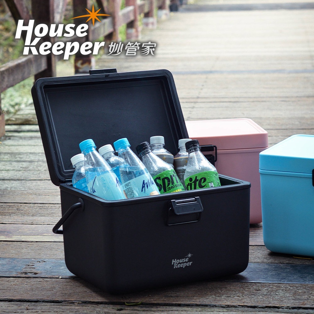 妙管家 12L手提式冰桶 HKI-BN12(粉色/天藍/霧黑)　戶外保冷箱 露營野餐烤肉冰桶 車載 釣魚冰箱 保溫箱-細節圖7