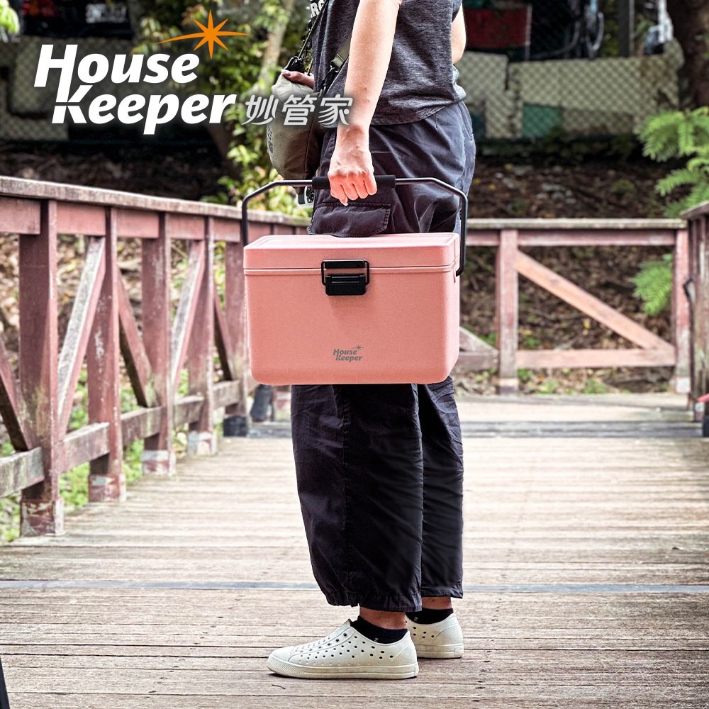 妙管家 12L手提式冰桶 HKI-BN12(粉色/天藍/霧黑)　戶外保冷箱 露營野餐烤肉冰桶 車載 釣魚冰箱 保溫箱-細節圖8