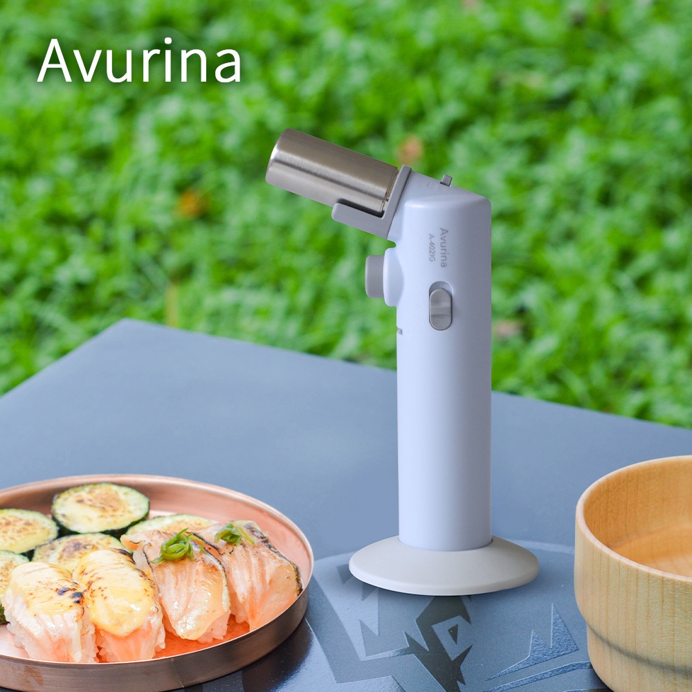 日本Avurina 填充型炙燒噴槍 A-402(海軍藍/棉花藍) 單手用/附底座 瓦斯噴槍 炙燒 戶外 家用-規格圖5