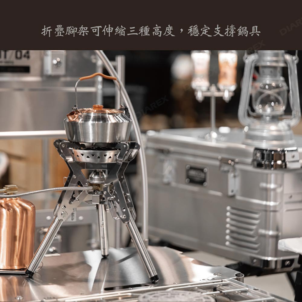 Pro Kamping 領航家 新暴焱爐 黑焱版 PK-34BK(可收折 大火力)防風高山爐 攻頂爐 蜘蛛爐 登山爐 露-細節圖6