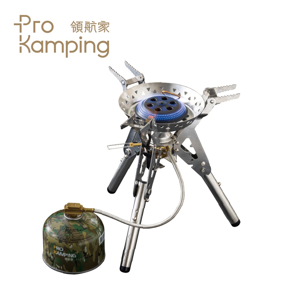 Pro Kamping 領航家 新暴焱爐 黑焱版 PK-34BK(可收折 大火力)防風高山爐 攻頂爐 蜘蛛爐 登山爐 露-細節圖11