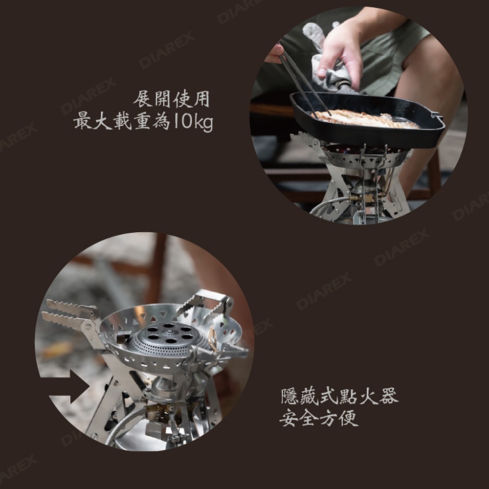Pro Kamping 領航家 新暴焱爐 黑焱版 PK-34BK(可收折 大火力)防風高山爐 攻頂爐 蜘蛛爐 登山爐-細節圖5