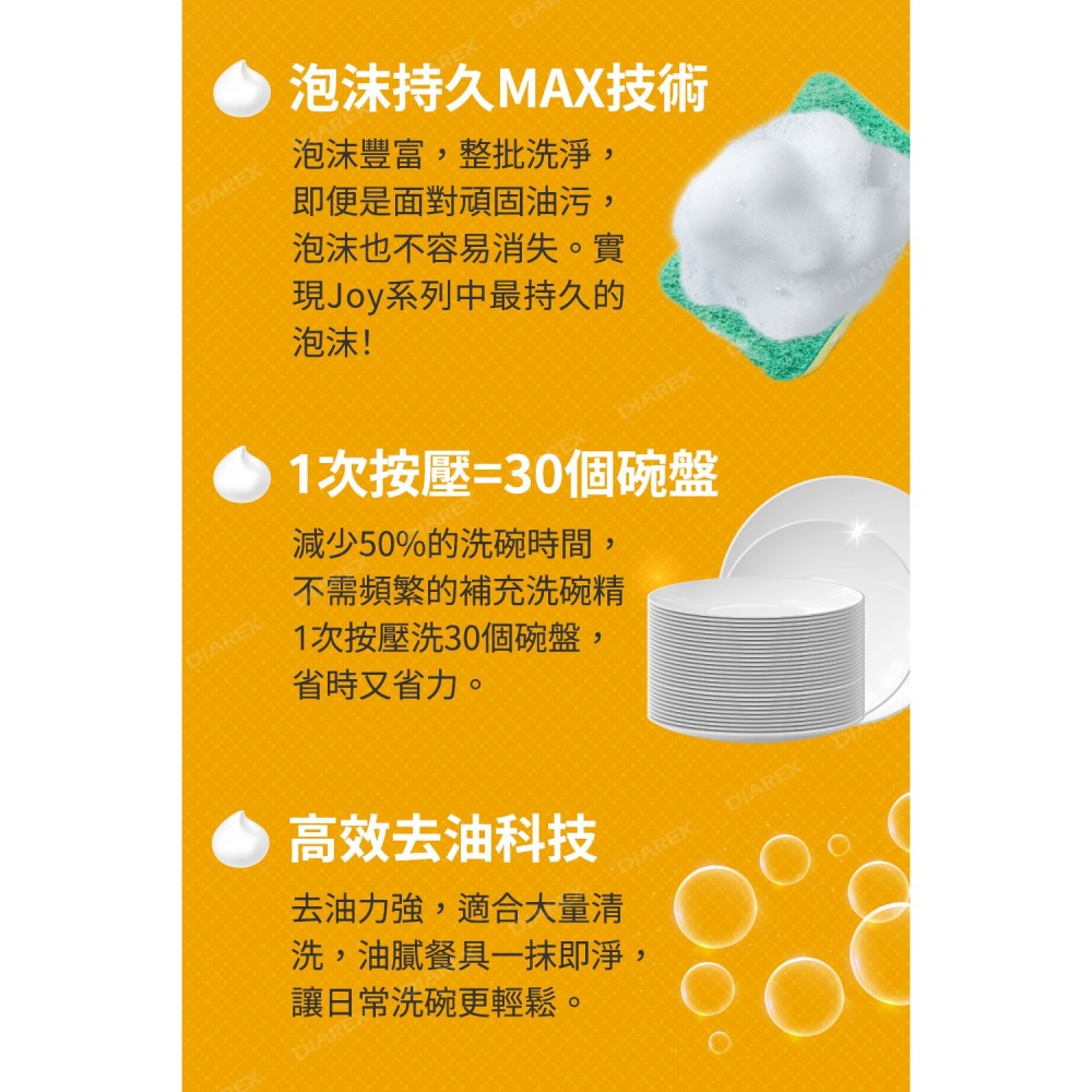 日本P&G 家庭4入組 超濃縮 JOY PRO系列洗碗精「日本境內版」 (280ml*1+650ml*3)-細節圖4