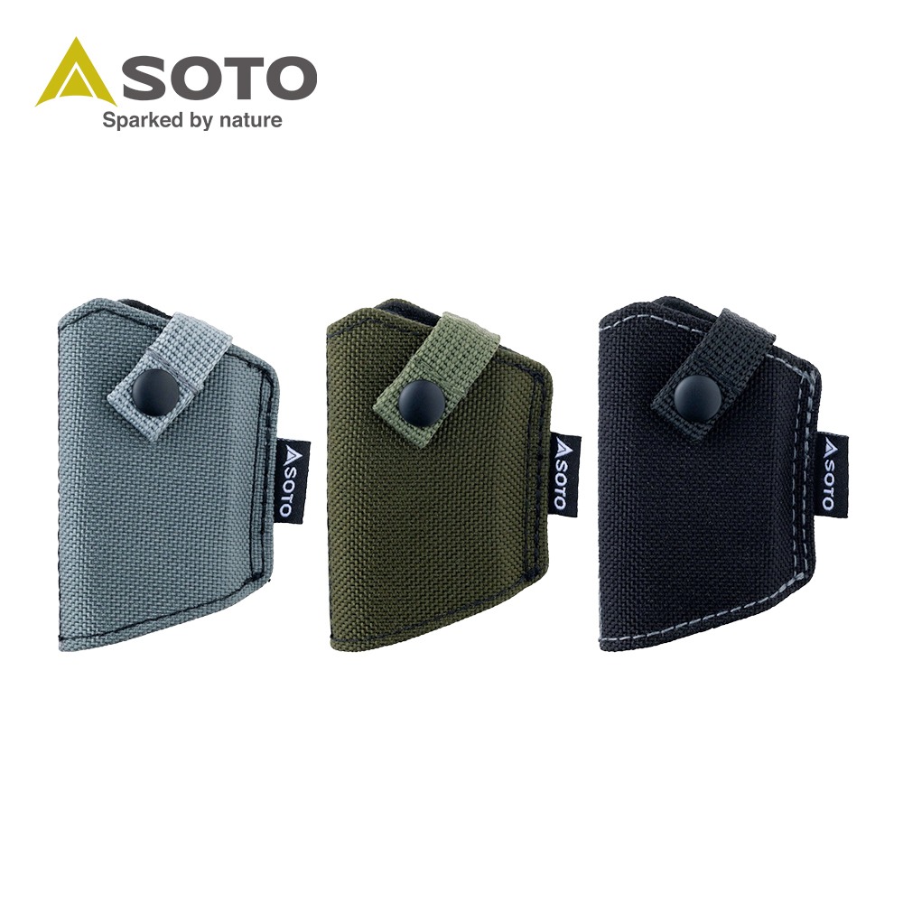 日本SOTO L型掌中點火器專用 CORDURA® 耐磨保護套 ST-4891(黑色/灰色/軍綠)-細節圖5