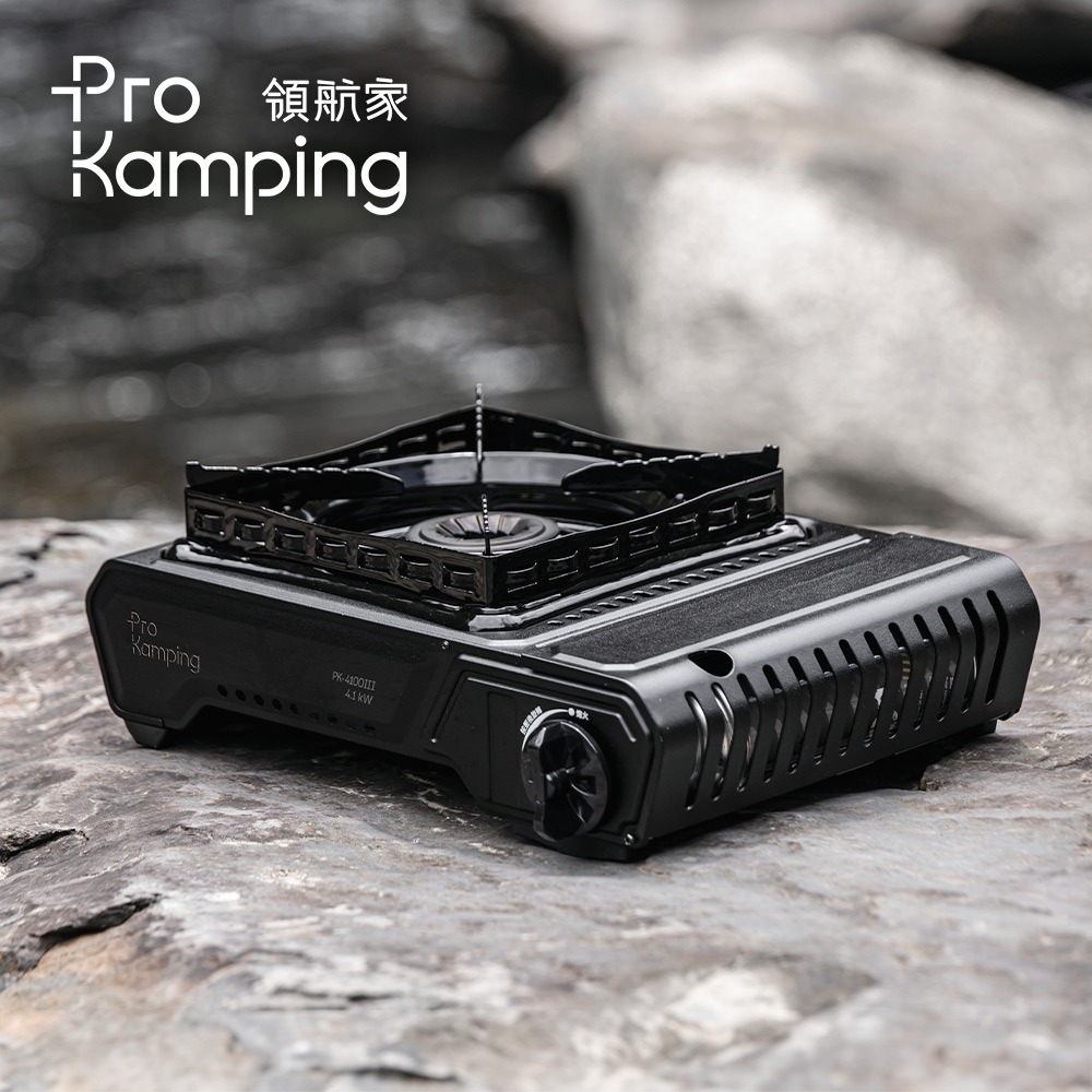 Pro Kamping 領航家4.1kW 黑武士卡式爐 PK-4100III 附收納硬盒 防風雙焰瓦斯爐 銅合金爐頭-細節圖2