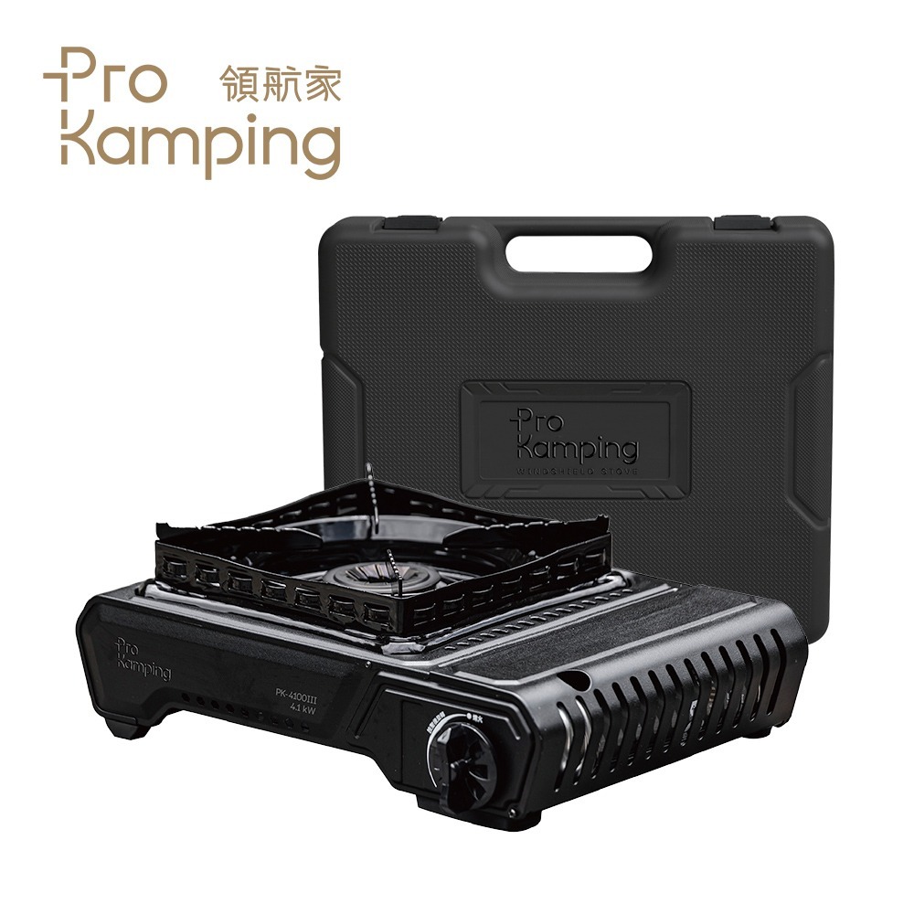 Pro Kamping 領航家4.1kW 黑武士卡式爐 PK-4100III 附收納硬盒 防風雙焰瓦斯爐 銅合金爐頭-細節圖5