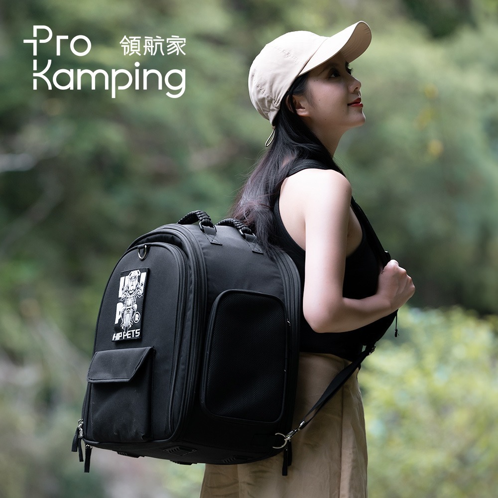 Pro Kamping 領航家 寵物戶外多功能背包 PK-PTB01BK 外出太空包 小型犬旅行袋 貓咪外出袋 狗背包-細節圖4